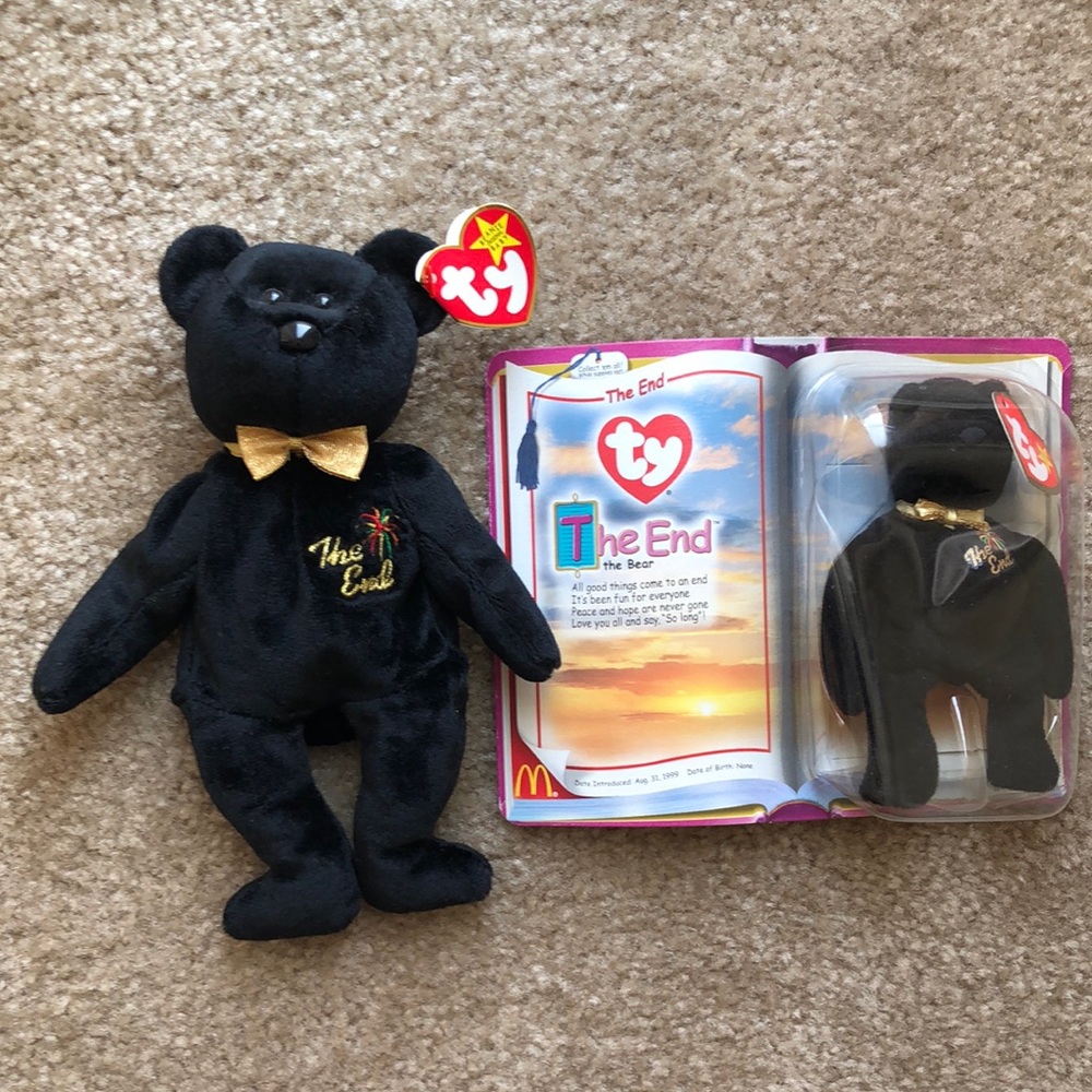 Ty Beanie Baby The End 1999 Y2k Millennium Teddy Bear & The end 1999 beanie baby